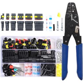 Waterproof Automotive Electrical Connector Terminals Wire Plug Kit 1/2/3/4/5/6 Pin Car Connectors Male Female Butt Crimping Tool Quick Connect Ratchet Tool Way Disconnect