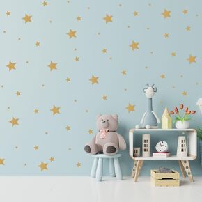 69 Pieces Gold Stars Wall Sticker - Wall Decal for Nursery, Kids Bedroom, Playroom, Kindergarten, Classroom Decor - Peel and Stick Waterproof Sticker
