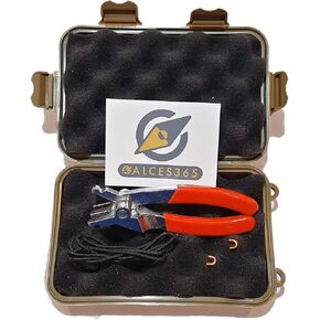 Calces365 Archery D Loop Plier with Case, 2 feet Dloop String, 2 Nock Points, and Decal