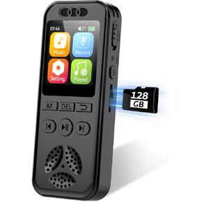128GB Digital Voice Recorder with Playback: 9000 Hours 1536kbps Voice Activated Recorder for Lectures Meetings - Portable Audio Recorder Dictaphone Recording Device in Kuwait