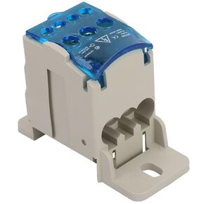 Terminal Block Distribution Box Din Rail Electric Wire Connector Block Distribution Box with Transparent Cover for Power Distribution Cabinets
