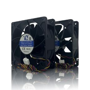 120mm Cooling Miner Fan High Speed Dual Ball Bearing Bitcoin(BTC) Mining Machine Fan, Asic Antminer Replacement Fan for Bitmain S19, L7, S9, L3+, K7, KA3, Z15, D9, E9 Mining Rig, 4Pin - 10 Pack