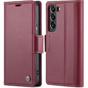SINIANL Samsung Galaxy S22 Ultra Wallet Case with RFID Blocking, Galaxy S22 Ultra Case Wallet for Men Women Card Holder Magnetic Clasp Kickstand Leather Book Folio Case for Galaxy S22 Ultra Black