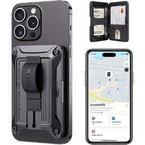 ZtotopCases for Magsafe Wallet Work with Apple Find My, Magnetic Card Holder and RFID Blocking Functionality, Magnetic Wallet for iPhone 16/15/14/13/12 Series, Fit 2-3 Cards, Black