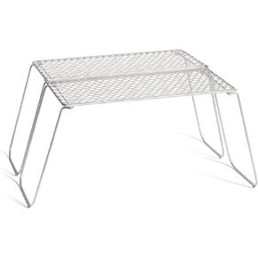 Vargo Titanium Bifold Grill | Foldable Campfire Grill for Outdoor Cooking | Portable Titanium Grill Surface with Legs | 60+ Square Inch Cooking Surface for Backpackers and Campers