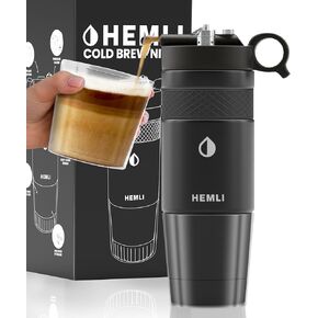 Nitro Cold Brew Coffee Maker – 12 oz Ceramic-Lined, Tritan Cup, Pressure Gauge, Stores 3 Nitrogen Gas Bulbs – Custom Designed for Cold Brew Nitro and Nitro Drinks