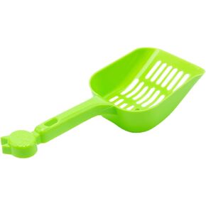 Green Cat Litter Scoop Kitty Poop Sifting Deep Shovel Tray with Handle Non-Slip Solid Colors Pet Poop Scoop Cleaning Tools Litter Box Litter Scooper for Cats Dogs Cat Litter Scoops