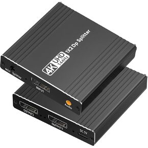 avedio يربط DisplayPort بمنفذ عرض مزدوج، محول منفذ عرض 4K@144 هرتز مع مستخرج الصوت، 4K@120 هرتز 60 هرتز DP Splitter 1 في 2 خارج يدعم المرآة/وضع التمديد (MST) للكمبيوتر المكتبي المحمول in Kuwait