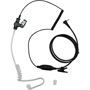 Walkie Talkie Headset Microphone, Transparent Concealed Acoustic Tube Headphones with PTT Microphone, Compatible with All Cobra Micro Talk Two-Way Radios