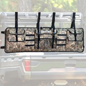 Double UTV Gun Bag Rack - Heavy Duty Waterproof Design for All-Weather Protection with Thick Foam Padding, Secure and Durable, Ideal for Hunting Gear, Secure Storage for Firearms on UTV Camo