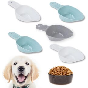 3PCS Dog Food Scoop 1 Cup, Plastic Pet Food Scoop with Measuring Lines 1/2 Cup 1/4 Cup for Dogs Cats Birds and Rabbits