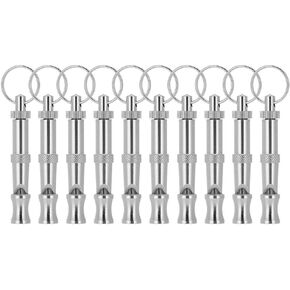 SYH&AQYE 10 PCS Dog Whistle, Stainless Steel Pet Training Whistle, Adjusting Ultrasonic Silent Dog Whistle Pet Training Supplies for a Long Time Pet Can Trained