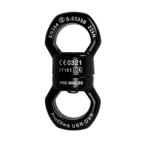 22kN Micro Rotator Climbing Rope Swivel Device Spinner 6700lb Breaking Strength for Rock Climbing Arborist Backyard Swing Aerial Dance Dog Leash Connector CE Certified