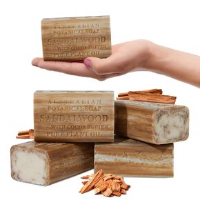 Australian Botanical Soap, Sea Salt, Lemongrass, Pink Lychee, Valencia Orange 6.6 OZ, Luxury Soap Bars Enriched with Shea Butter, Vegan Friendly Assorted Pack of 4