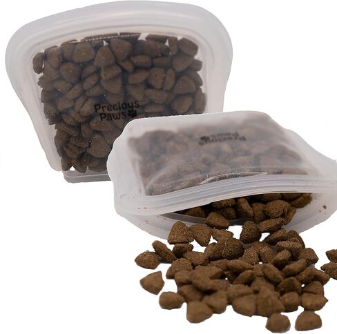 2 Pack Dog Training Silicone Zipper Treat Bag Pouch | Reusable Silicone Zipper Bag for Dry or Wet Dog Treats/Food, Sealable Training Treat Bag for Dogs Cats Pets in Kuwait