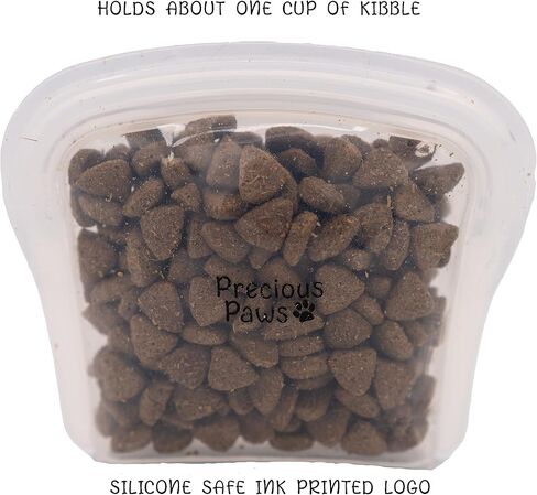 2 Pack Dog Training Silicone Zipper Treat Bag Pouch | Reusable Silicone Zipper Bag for Dry or Wet Dog Treats/Food, Sealable Training Treat Bag for Dogs Cats Pets in Kuwait