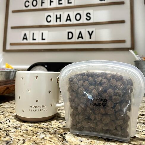 2 Pack Dog Training Silicone Zipper Treat Bag Pouch | Reusable Silicone Zipper Bag for Dry or Wet Dog Treats/Food, Sealable Training Treat Bag for Dogs Cats Pets in Kuwait