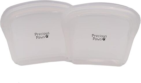 2 Pack Dog Training Silicone Zipper Treat Bag Pouch | Reusable Silicone Zipper Bag for Dry or Wet Dog Treats/Food, Sealable Training Treat Bag for Dogs Cats Pets in Kuwait