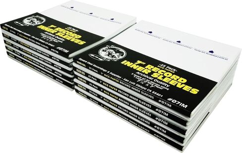 (100) 7" Record Inner Sleeves - 3-Layers of Archival Quality, Anti-Static HDPE with Rice Paper Enclosed Insert for Extra Rigidity #07IM in Saudi Arabia