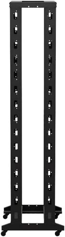 NavePoint 4-Post Adjustable Rack, 37U, Cage Nuts, Includes Casters, Black, SRB Series in Kuwait