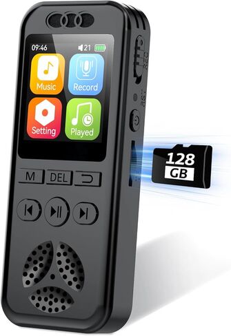 128GB Digital Voice Recorder with Playback: 9000 Hours 1536kbps Voice Activated Recorder for Lectures Meetings - Portable Audio Recorder Dictaphone Recording Device in Kuwait