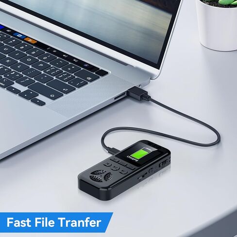 128GB Digital Voice Recorder with Playback: 9000 Hours 1536kbps Voice Activated Recorder for Lectures Meetings - Portable Audio Recorder Dictaphone Recording Device in Kuwait