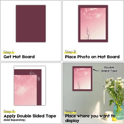 Golden State Art, 10 Pack Red 11x14 Uncut Mat Boards, Acid Free Backing Matte Boards, Ideal for Photos/Pictures/Prints/Frames/Arts in Saudi Arabia