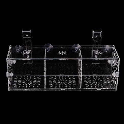Fish Breeding Isolation Box Aquarium Acclimation Hatchery Incubator Acrylic Transparent Aquarium Hatchery Incubator Holder(30CM*10CM*10CM) in Kuwait