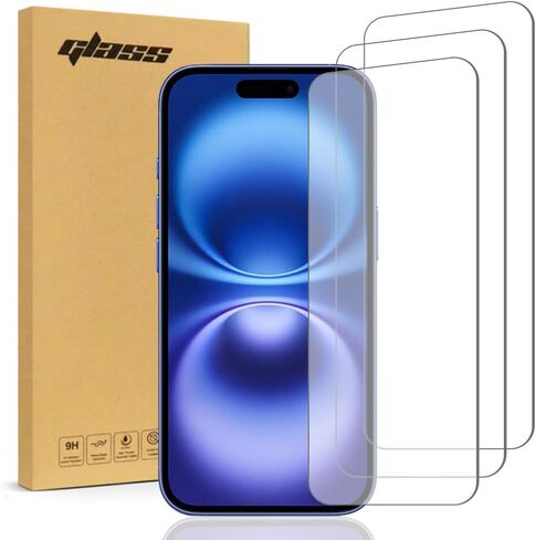 Rome Tech Tempered Glass Screen Protector for iPhone 16 - Protective 9H Screen Saver Compatible With Phone Cases - for iPhone 16 Screen Protector Tempered Glass - Clear in Saudi Arabia