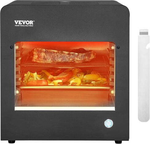 VEVOR Electric Steak Grill, 1800W Smokeless Infrared Electric Broiler, 1450°F Stainless Steel Steak Cooker with 6-Tier Adjustable Rack, Electric Infrared Grill for BBQ, Toast, Grill, Indoor in Saudi Arabia
