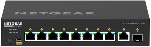 NETGEAR AV Line M4250-26G4F-PoE+ 24 Port Switch GSM4230P-100NAS | L3 Managed | 24x1G PoE+ 300W and 4xSFP | Rack-Mountable | Cloud Care's 3 Year Warranty SupportPlus Included in Saudi Arabia