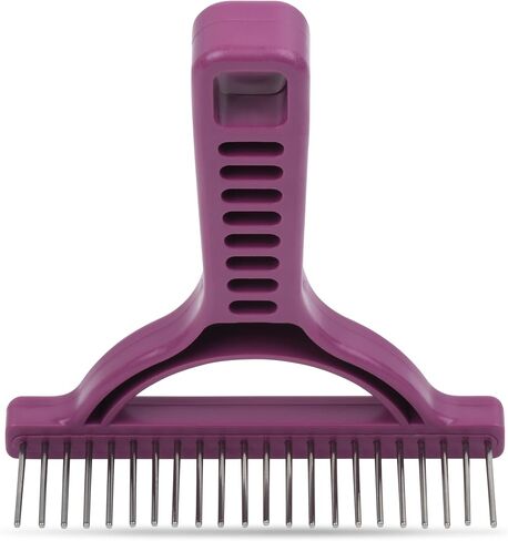 The Untangler Rakes for Grooming and Shedding -silky smooth rotating teeth to easily collect loose hair (Yellow, Extra-Long) in Kuwait