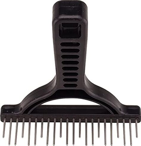 The Untangler Rakes for Grooming and Shedding -silky smooth rotating teeth to easily collect loose hair (Yellow, Extra-Long) in Kuwait