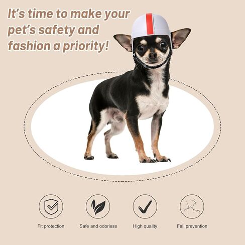 NVTED Pet Cycling Helmet, Dog Cat Motorcycle Bike Helmet for Small Dog Cat Hard Safety Cap with Adjustable Belt Head Protection for Puppy Outdoor Riding (Black-M) in Saudi Arabia