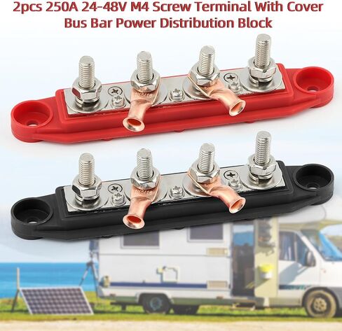 EMVANV حافلة بار 5/16 "كتلة توزيع الطاقة 12 فولت حافلة بار 250A مسمار البحرية حافلة بار 24-48 فولت السيارات البحرية بسبار (M8) in Kuwait