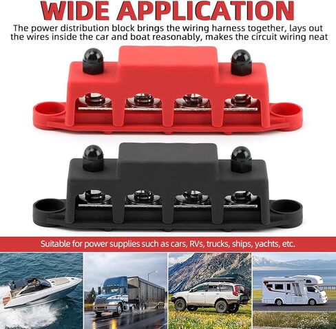 EMVANV حافلة بار 5/16 "كتلة توزيع الطاقة 12 فولت حافلة بار 250A مسمار البحرية حافلة بار 24-48 فولت السيارات البحرية بسبار (M8) in Kuwait