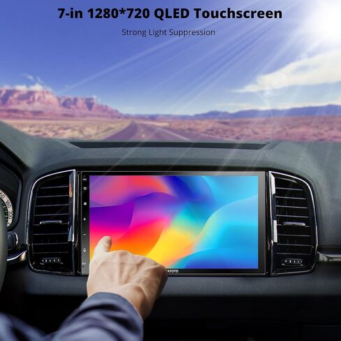 X10 Android Double Din Car Stereo for Carplay, Wireless and Wired Android Auto, 8G+128G, 4G SIM Head Unit, HD 7" Android Car Radio, Touchscreen Navigation Car Audio Receivers in Saudi Arabia