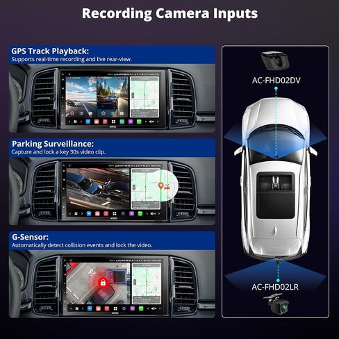 X10 Android Double Din Car Stereo for Carplay, Wireless and Wired Android Auto, 8G+128G, 4G SIM Head Unit, HD 7" Android Car Radio, Touchscreen Navigation Car Audio Receivers in Saudi Arabia