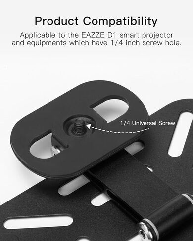 حامل Tiga Projector القابل للطي لجهاز العرض وأجهزة العرض من سلسلة Aurzen Eazze مع فتحة برغي 1/4 بوصة - حامل جهاز عرض سطح المكتب صغير الحجم ومحمول مع سهولة الإعداد ودوران 180 درجة in Kuwait