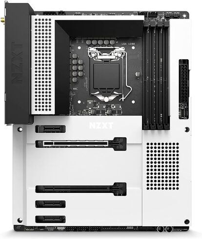 NZXT N7 Z590 - N7-Z59XT-W1 - مجموعة شرائح Intel Z590 (تدعم وحدات المعالجة المركزية من الجيل الحادي عشر) - اللوحة الأم للألعاب ATX - درع الإدخال/الإخراج المتكامل - اتصال WiFi 6E - بلوتوث V5.2 - أبيض in Kuwait