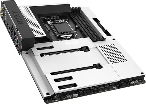 NZXT N7 Z590 - N7-Z59XT-W1 - مجموعة شرائح Intel Z590 (تدعم وحدات المعالجة المركزية من الجيل الحادي عشر) - اللوحة الأم للألعاب ATX - درع الإدخال/الإخراج المتكامل - اتصال WiFi 6E - بلوتوث V5.2 - أبيض in Kuwait