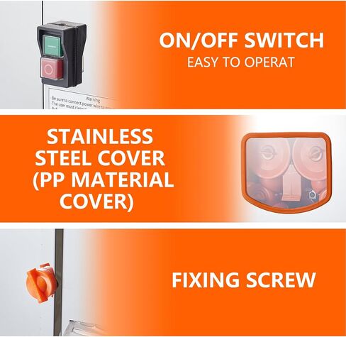 Commercial Juicer Machine, 110V 120W Orange Squeezer for 22-30 per Minute, Electric Orange Juice Machine with Pull-Out Filter Box SUS 304 Tank Stainless Cover and 2 Collecting Bucket in Saudi Arabia