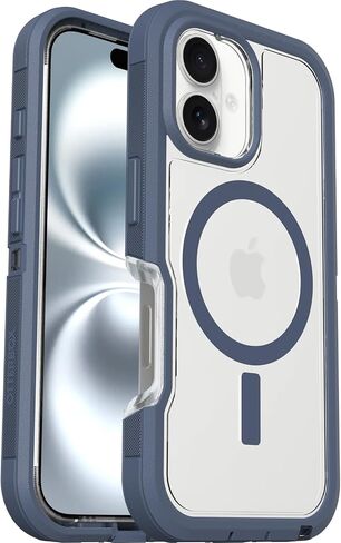حافظة OtterBox iPhone 16 Defender Series XT الشفافة - الجانب الداكن in Saudi Arabia
