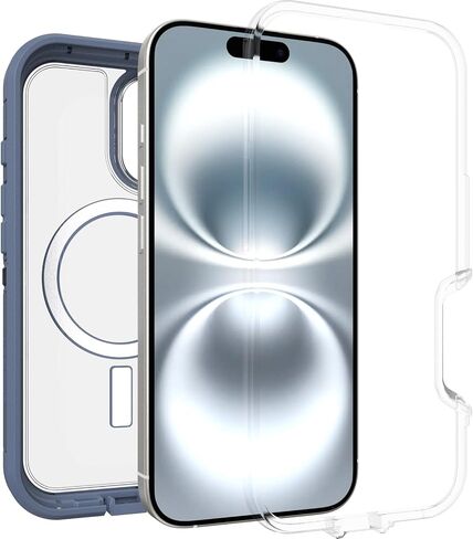 حافظة OtterBox iPhone 16 Defender Series XT الشفافة - الجانب الداكن in Saudi Arabia