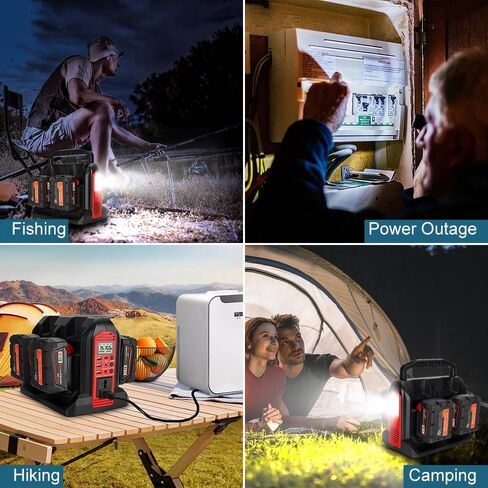 350W Power Inverter for Dewalt 20v Battery Power Supply Inverter DC 20V to AC 110~120V Battery Inverter with AC Output, 3*USB, Type-C Port, DC Output 12V/5A, LED Light（4 Channels） in Saudi Arabia