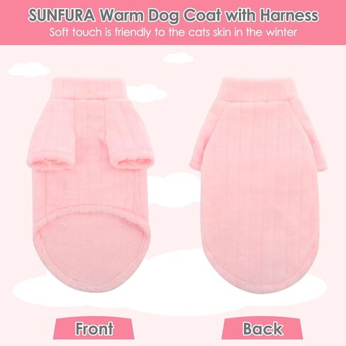SUNFURA Sweaters for Cats, Hairless Sphynx Cat Sweater Kitten Pullover with Sleeves, Warm and Soft Cat Pajamas Fleece Cat Sweatshirt Jumpsuit, Turtleneck Cat Clothes for Fall Winter, Gray S in Saudi Arabia