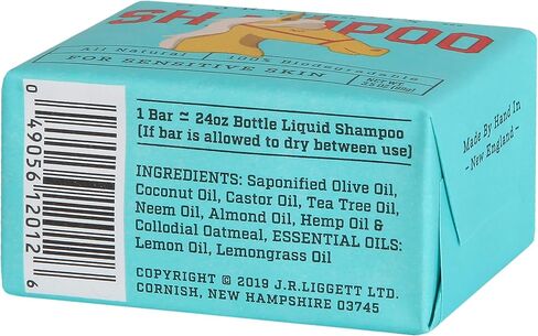J·R·LIGGETT'S Cat Hair Shampoo Bar Great for Sensitive Skin | Relieves Dry, Itchy Skin | Hypoallergenic Formula and Biodegradable | 100% Detergent-Free, 100% Ecologically Correct, Non-GMO, 3.5 oz. in Saudi Arabia