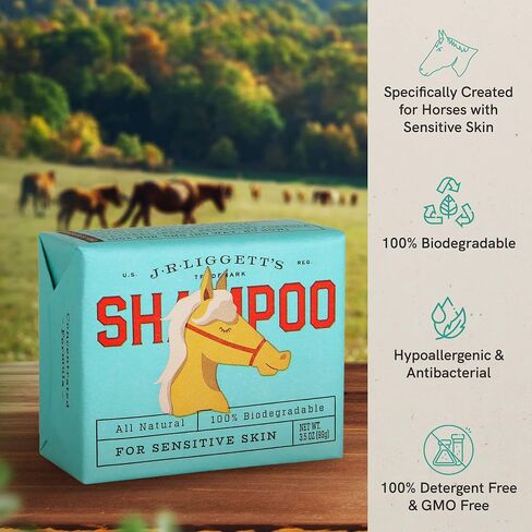 J·R·LIGGETT'S Cat Hair Shampoo Bar Great for Sensitive Skin | Relieves Dry, Itchy Skin | Hypoallergenic Formula and Biodegradable | 100% Detergent-Free, 100% Ecologically Correct, Non-GMO, 3.5 oz. in Saudi Arabia