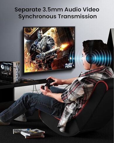 avedio يربط DisplayPort بمنفذ عرض مزدوج، محول منفذ عرض 4K@144 هرتز مع مستخرج الصوت، 4K@120 هرتز 60 هرتز DP Splitter 1 في 2 خارج يدعم المرآة/وضع التمديد (MST) للكمبيوتر المكتبي المحمول in Kuwait