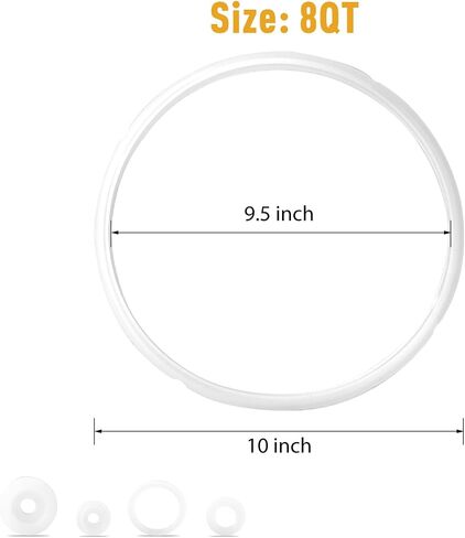 Silicone Sealing Ring for InstaPot Sealing ring for 6qt/5qt - Perfect Fit for Duo50, Duo60, Lux50, Lux60, Smart 60, Ultra 6, CSG60, CSG50 Pressure Cookers - Insta Pot Accessories - 3 Pack in Saudi Arabia